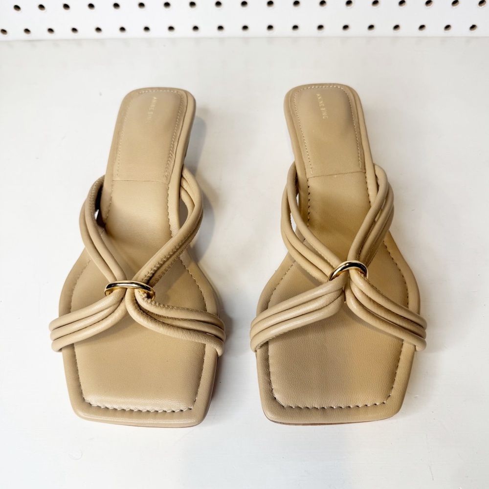 Anine Bing |‎ Suki Sandals in Sand Sz. 39 - Picture 4 of 12
